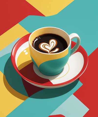 o cafea pe o masa colorata servicii marketing online