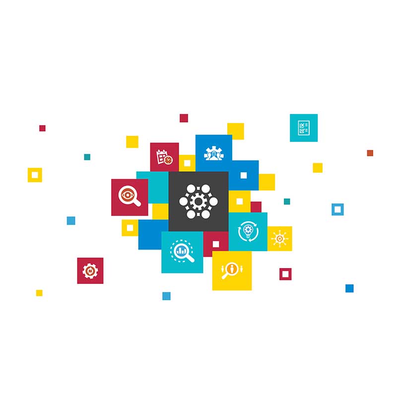 desen cu iconite de marketing digital